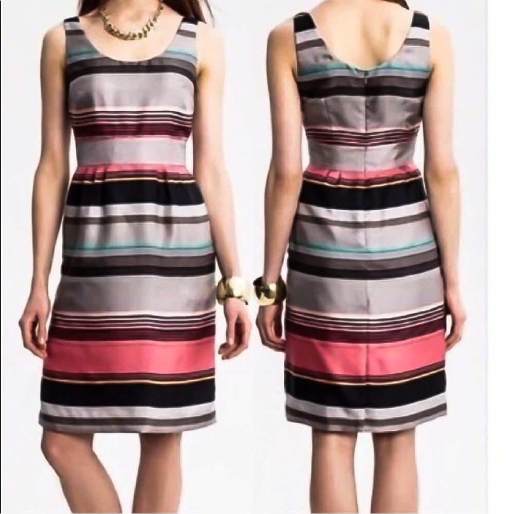 Banana Republic Striped Silk Dress